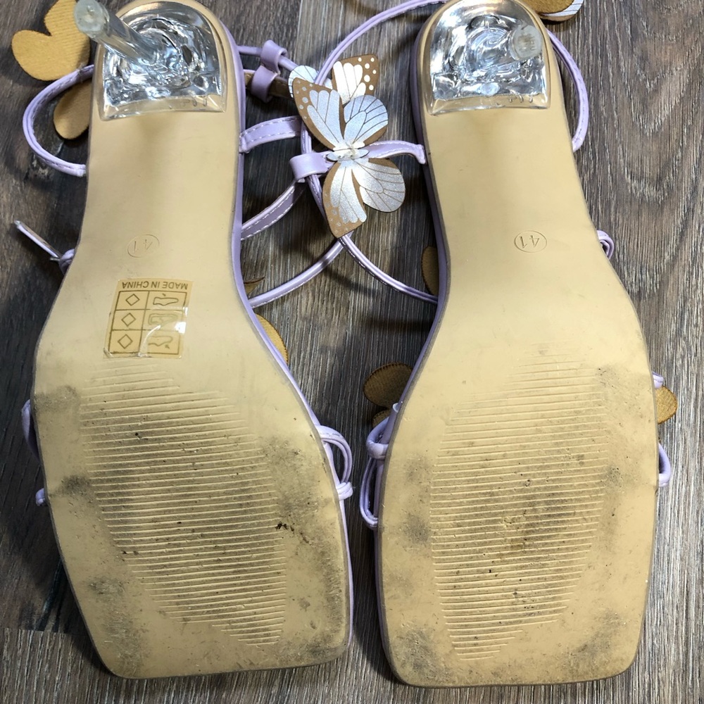 Lavender Butterfly Embellished Heels - Picture 15 of 15